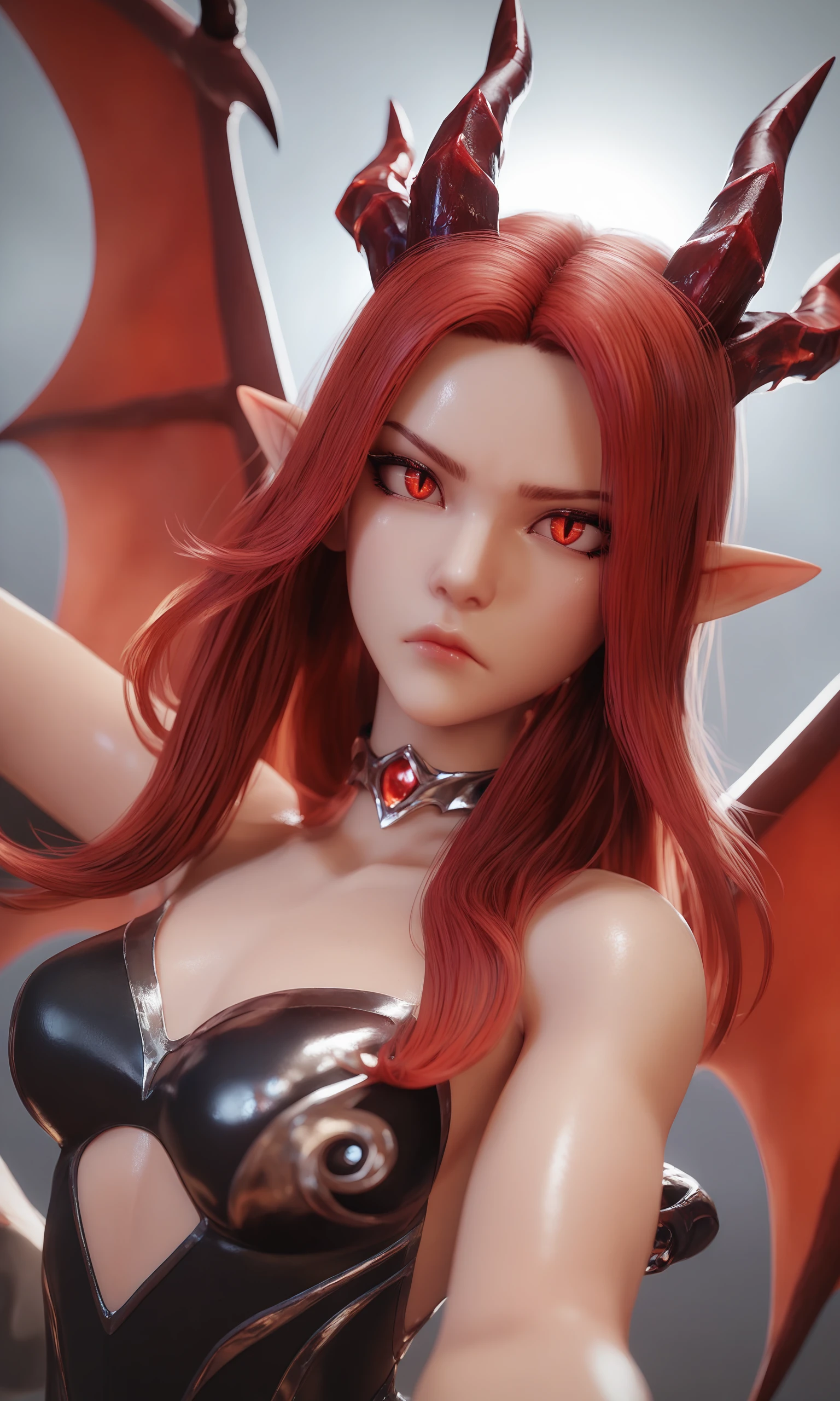 core_9,score_8_up,score_7_up,score_6_up,score_5_up,score_4_up,shiny_skin,
18 year old,girl demon,red hair,red eyes,wings,claws,black dress,beautiful_face,She moves with fluid grace,their luminescent skin reflecting the neon glow of the futuristic skyline. Their otherworldly eyes,pulsating with hues of violet and amber,scowl,carapace,dragon horns,body scales,upper_body,