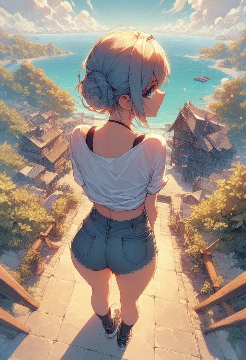 score_9, score_8_up, score_8_up, 1girl, perfect ass, best quality, from above, source_anime