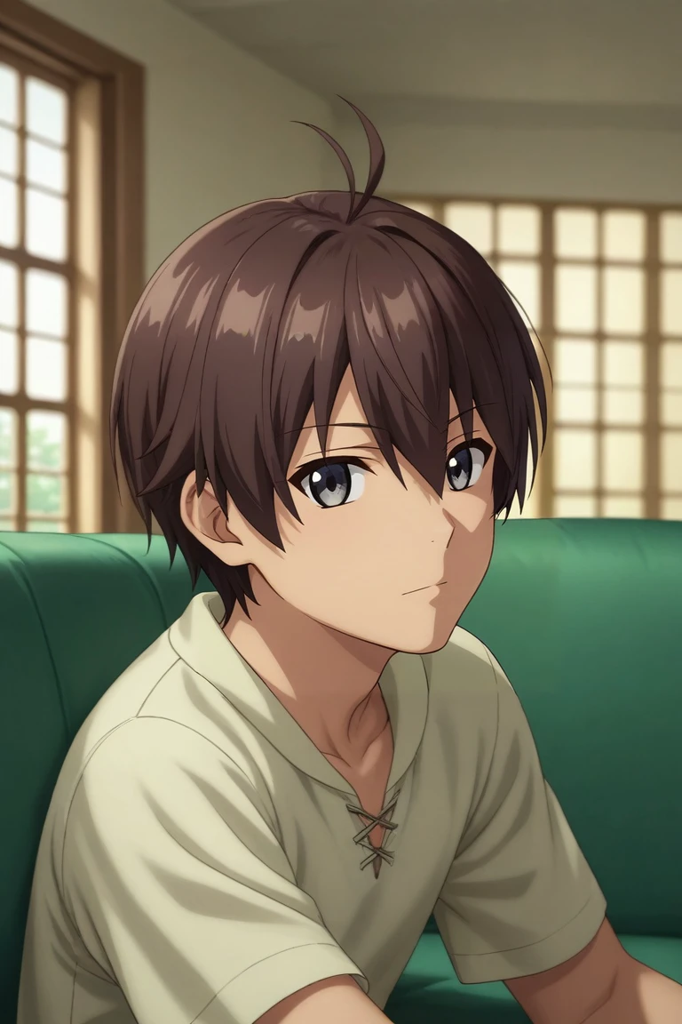 score_9, score_8_up, score_7_up, source_anime, rating_safe, , (photorealistic:0.6), looking at viewer, depth of field, 1boy, solo, male focus, <lora:noir_stalgia_pony:0.8>, noir_stalgia, brown hair, grey eyes, short hair, hair between eyes, bangs, ahoge, profile, living room, couch, day, sunny, lying, on stomach, :o, , <lora:sdxl_lightning_8step_lora:1>