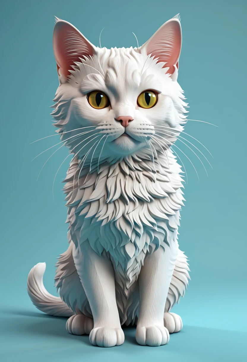 3d style, cat