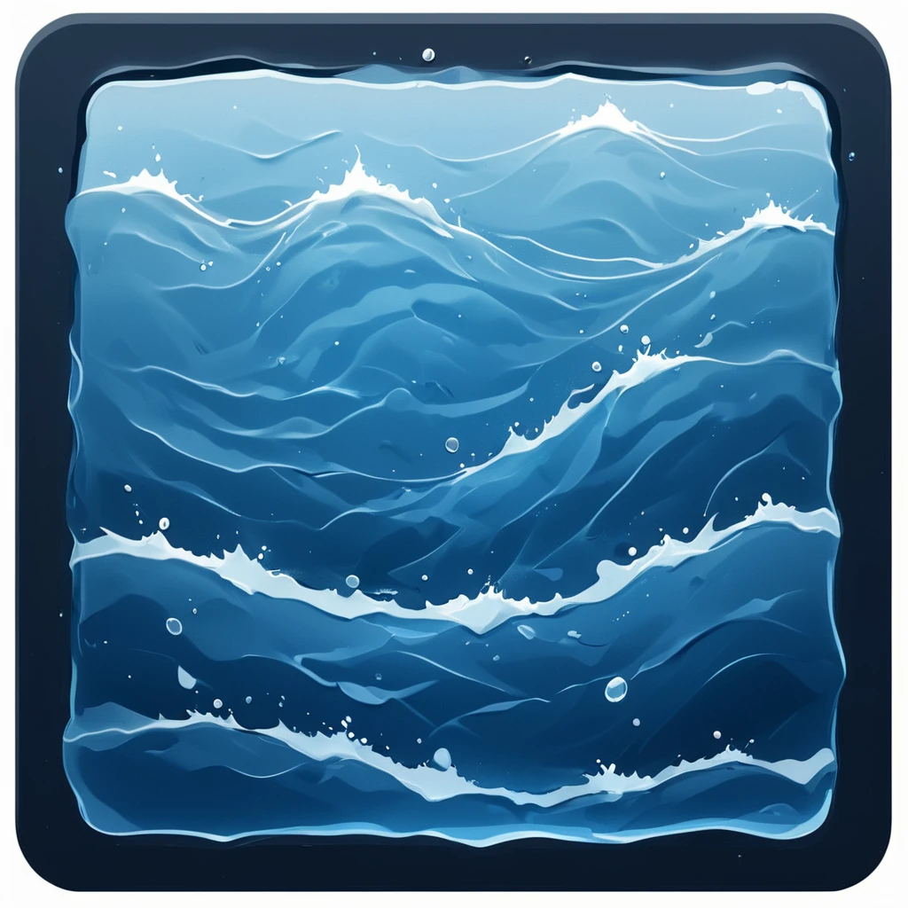 <lora:artfullyICONIC_SDXL_V1:.8>, illustration, flat, minimal, modern, icon, water, <lora:ArtfullyINCONIC2_SDXL_V1:.6>, simple icon for game design, square, aspect ratio 1 to 1, <lora:artfullyEXTRAVAGANZA_SDXL_V1:0.8>, no background, fill the canvas