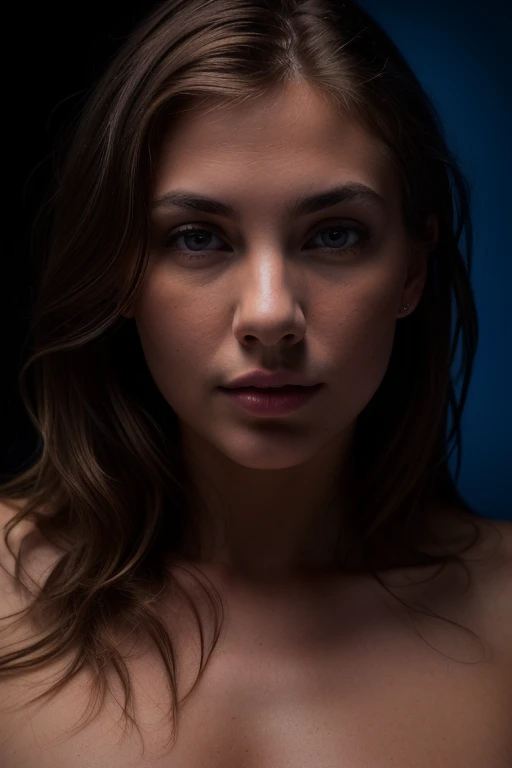 DEN_connie_carter,
((headshot:1.2) portrait on a (plain dark background:1.2), (headshot:1.2), (face focus:1.1), intricate (beautiful eyes:1.2), (wide open eyes:1.1), Big eyes, clean photo, lighting from behind, (Red lighting from the left:1.3), (Blue lighting from the right:1.3):1.2), bokeh, f1.4, 40mm, photorealistic, raw, 8k, textured skin, skin pores, intricate details <lora:epi_noiseoffset2:1>, epiCRealism