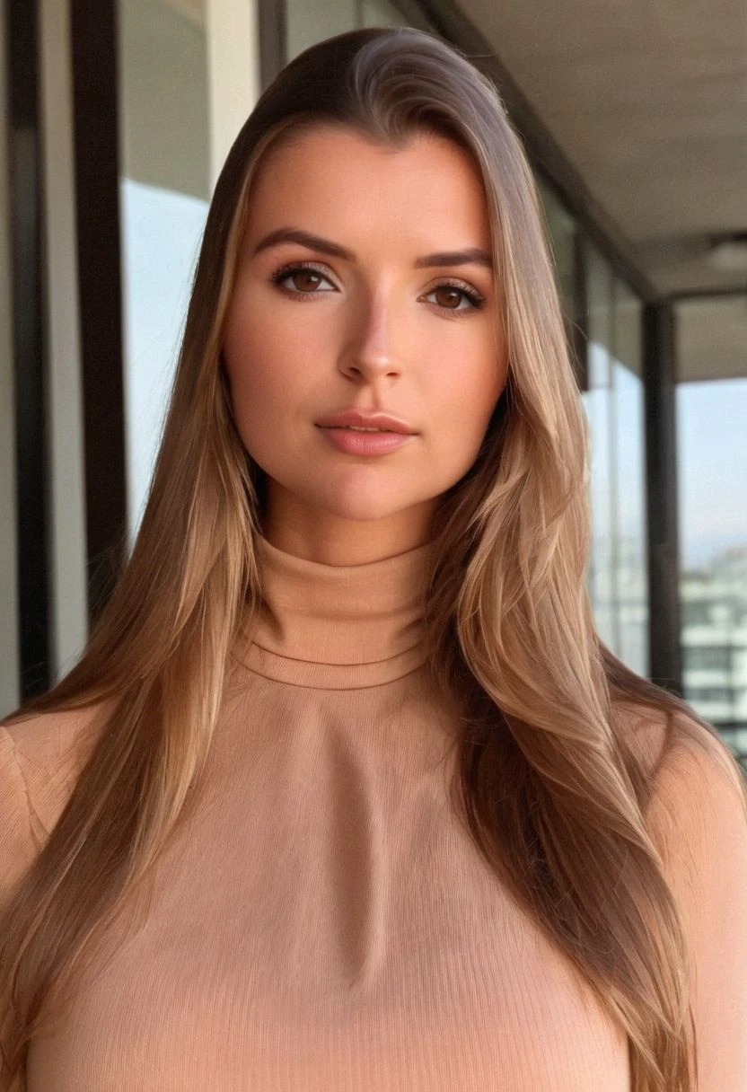 cinematic film still (((full body))) photo of Emily_Feld, sensual smile, gold turtleneck Catsuit, brown hair, ((looking at viewer:1.1)), <lora:backlight_slider_v10:1>, <lora:epiCRealismHelper:1> <lora:skin_tone_slider_v1:-1>, 8K, 16k, uhd, dslr, best quality, high quality, realistic, photo-realistic, ultra-detailed <lora:Emily_Feld:1> <lora:breastsizeslideroffset:0.7> <lora:weight_slider_v2:-0.6> . shallow depth of field, vignette, highly detailed, high budget, bokeh, cinemascope, moody, epic, gorgeous, film grain, grainy