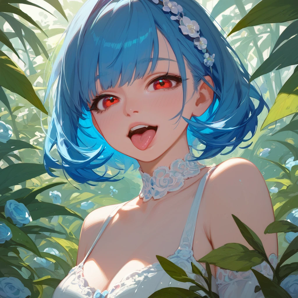 score_9, score_8_up, score_7_up, PDXL, <lora:ProfPic-000001:1>, pr0fpic, portrait, 
1girl, cute face, detailed eyes, red eyes, long blue hair, looking at the viewer, ahegao face