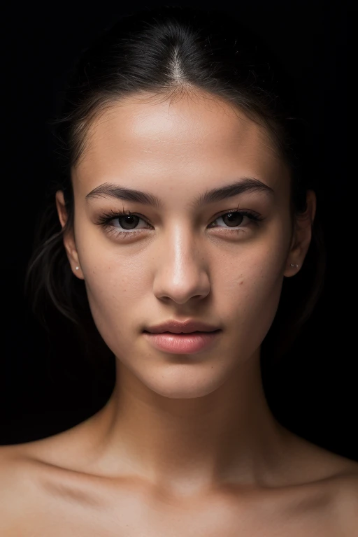DEN_mariya_antsibonenko,
((headshot:1.2) portrait on a (plain black background:1.2), (headshot:1.2), (face focus:1.1), (facing the camera:1.2), Head in the centre, (eye contact:1.3), (intense stare:1.1), mouth open, (facing straightforward:1.2), (forward facing:1.1), Head, face, Head focus, Head tilted down, looking slightly up at the camera:1.2),
bokeh, f1.4, 40mm, photorealistic, raw, 8k, textured skin, skin pores, intricate details <lora:epi_noiseoffset2:1>, epiCRealism