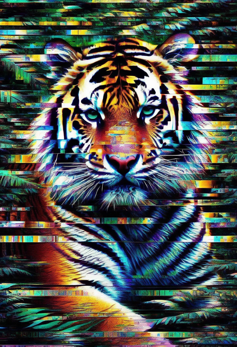 anomaly, a tiger in the jungle