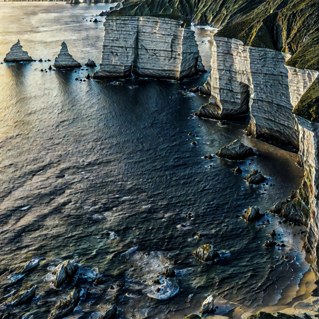 Hyperrealistic art (a sweeping epic landscape shot of a coastal beach), (during the day), <lora:add_detail:0.6>, very detailed, <lora:more_details:0.6>, high quality, highres, masterpiece, best quality, 8k, intricate, detailed . Extremely high-resolution details, photographic, realism pushed to extreme, fine texture, incredibly lifelike