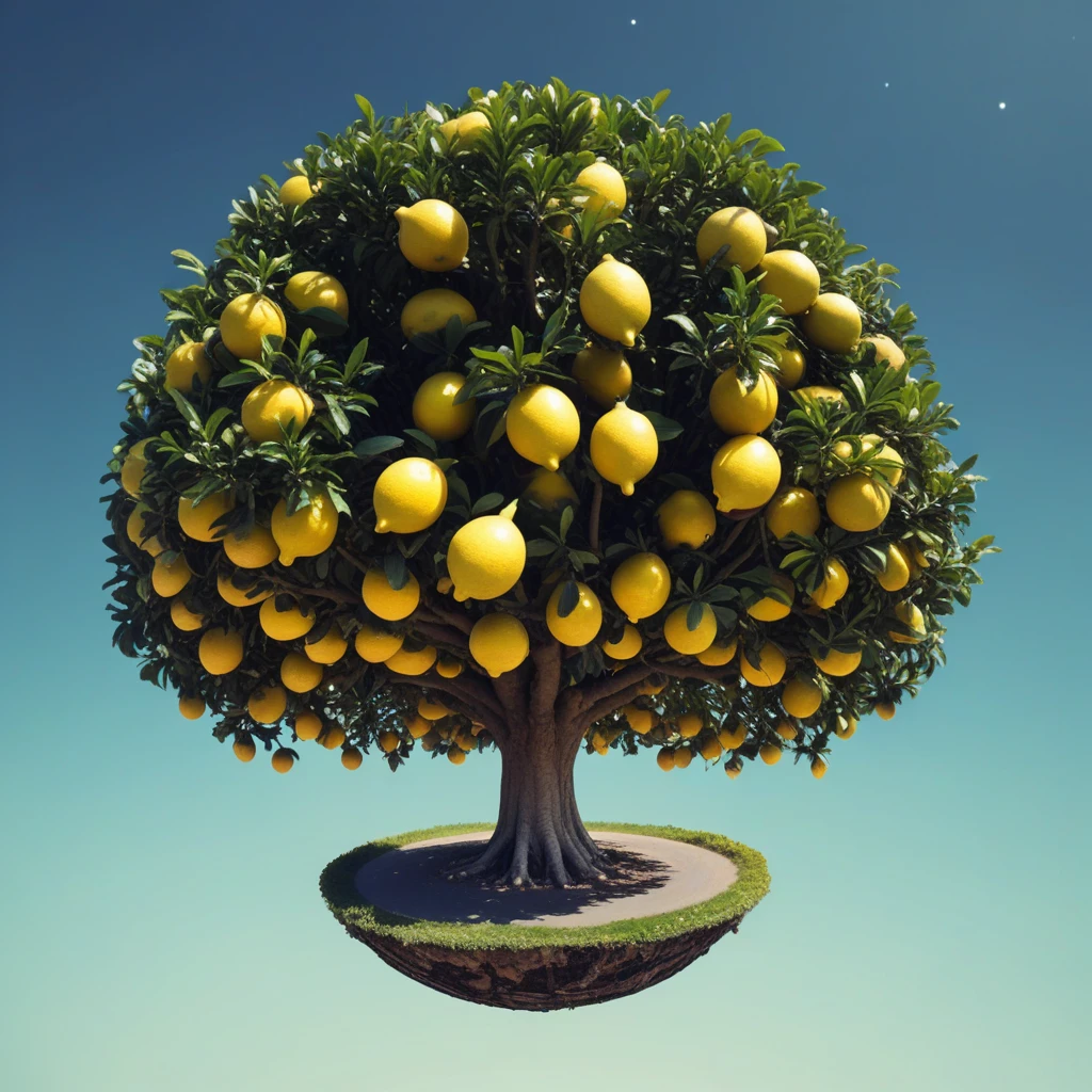 A giant lemon tree on a tiny planet