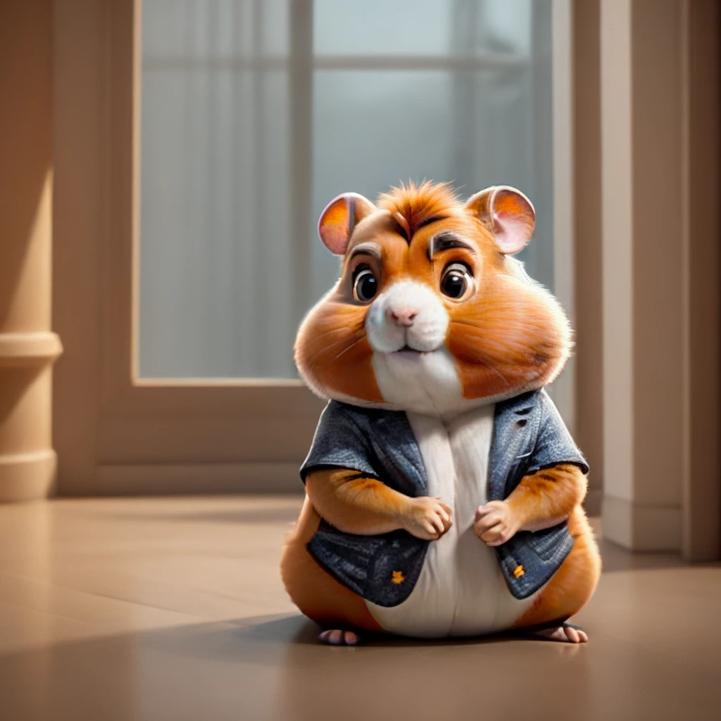 hkhmstr, female hamster, posing, indoors, looking at viewer, indoors, <lora:hkhmstr_SD15:1>, (intricate details:0.9), (hdr, hyperdetailed:1.2), epic realistic, hyperdetailed, (cycles render:1.3), caustics, (glossy:0.58), (artstation:0.82)