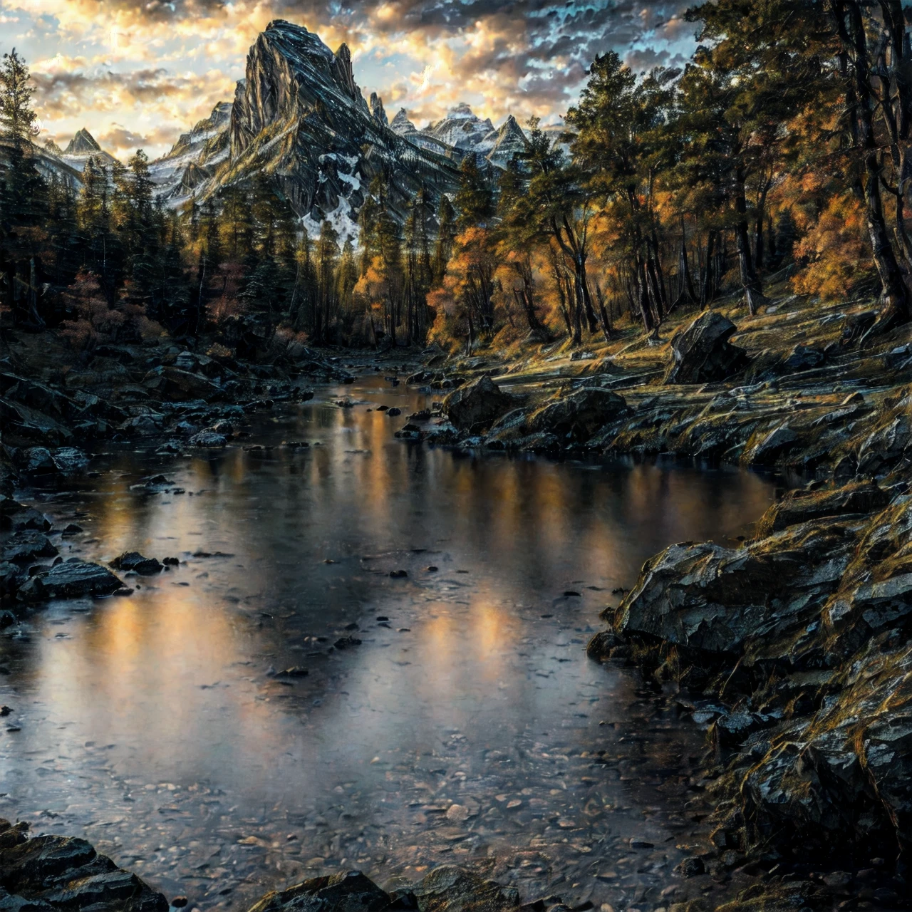 Hyperrealistic art (a sweeping epic landscape shot of a river), (during the day), <lora:add_detail:0.6>, very detailed, <lora:more_details:0.6>, high quality, highres, masterpiece, best quality, 8k, intricate, detailed . Extremely high-resolution details, photographic, realism pushed to extreme, fine texture, incredibly lifelike