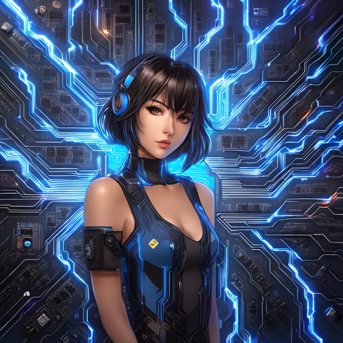 1female\(cute,kawaii,age of 16,,hair color neon,hair clip,eye color cosmic,big eyes,pale skin,extremy white skin,glossy body,futuristic costume,(open stomach:1.0),six-pack abs,(cute pose:1.6),holding a gun,aiming a gun\),background\(at noisy city,((so many rays)),neon lights,outside,night,skyscraper\), BREAK ,quality\(8k,wallpaper of extremely detailed CG unit, ​masterpiece,hight resolution,top-quality,top-quality real texture skin,hyper realisitic,increase the resolution,RAW photos,best qualtiy,highly detailed,the wallpaper,cinematic lighting,ray trace,golden ratio\),(dynamic angle:1.5),from below,(close up:0.6),[nsfw:2.0],[nsfw:2.0]