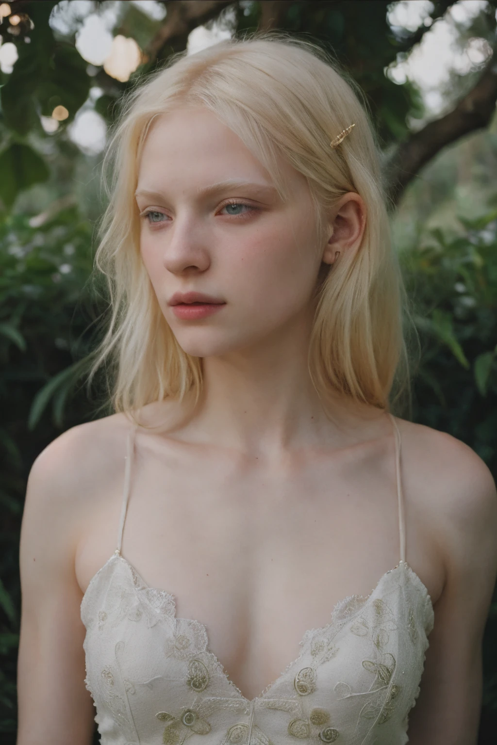 cinematic film still of Kodak Image of  2 Albino men and girl, white hair eyebrows eyelashes, pale skin, <lora:Albino:0.6> <lora:PrettyBoyV2:0.5> Caucasian, Pretty Boy, <lora:epiCRealLife:1> red eyes, (best quality:1.1), (masterpiece:1.2), (realistic:1.2), (detailed:1.1), (highres, best quality:1.2), kodak, light and shadow,