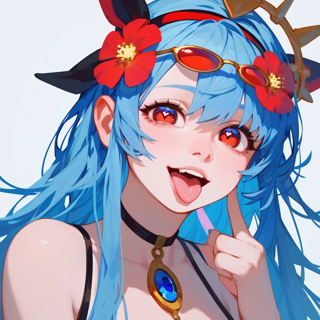 score_9, score_8_up, score_7_up, PDXL, <lora:ProfPic-000001:1>, pr0fpic, portrait, 
1girl, cute face, detailed eyes, red eyes, long blue hair, looking at the viewer, ahegao face