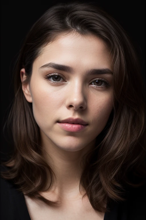DEN_mila_azul,
((headshot:1.2) portrait on a (plain black background:1.2), (headshot:1.2), (face focus:1.1), (facing the camera:1.2), Head in the centre, (eye contact:1.3), (intense stare:1.1), mouth open, (facing straightforward:1.2), (forward facing:1.1), Head, face, Head focus, Head tilted down, looking slightly up at the camera:1.2),
bokeh, f1.4, 40mm, photorealistic, raw, 8k, textured skin, skin pores, intricate details  <lora:epi_noiseoffset2:1>, epiCRealism