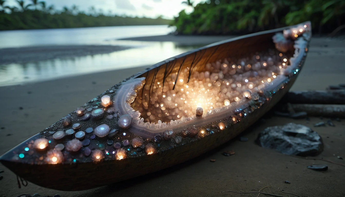 ForgottenGeode, Gritty Marshallese Canoe, Bokeh, dark