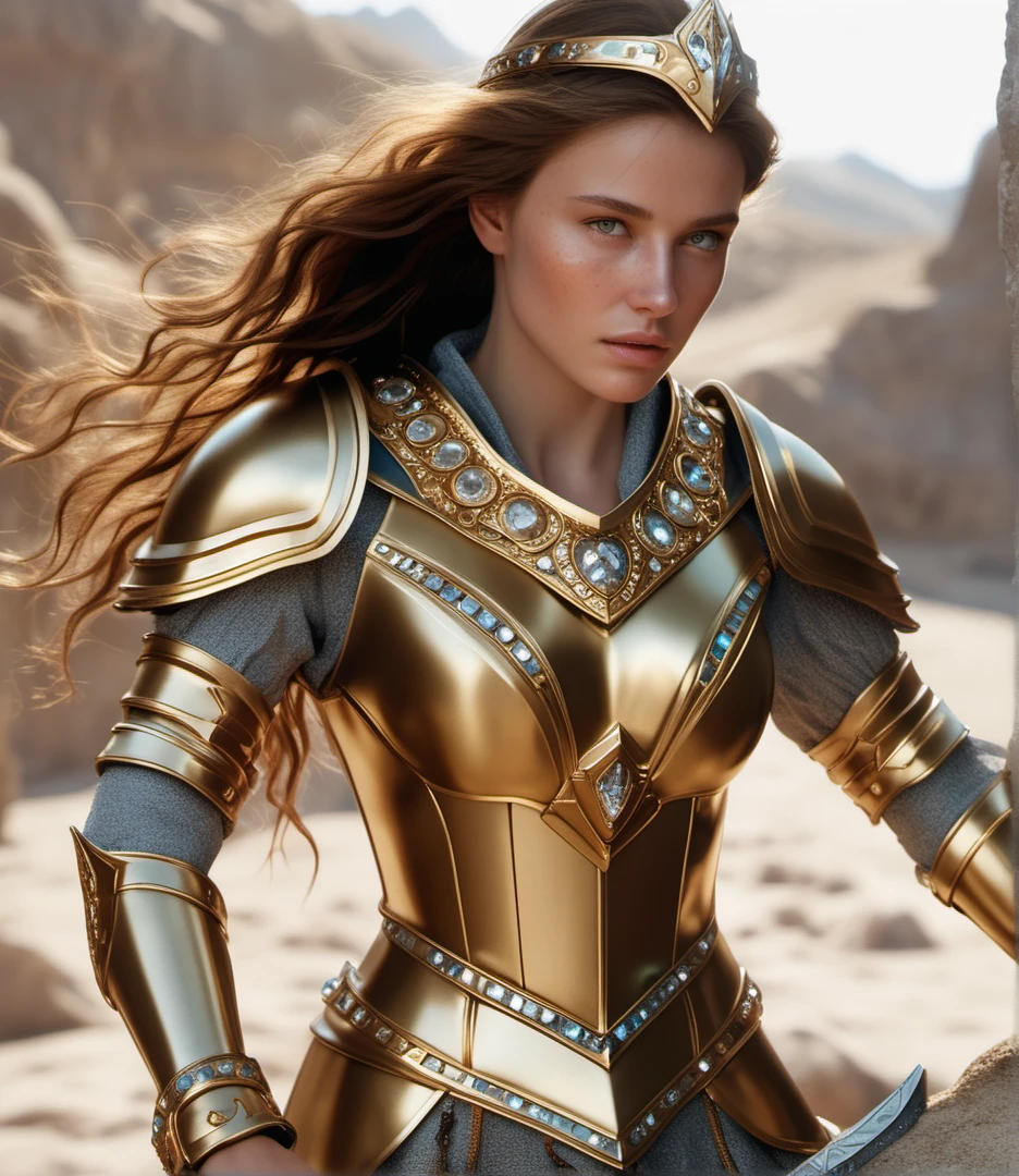 1girl , beauty face, armor gold, ((realism)), extremely high quality RAW photograph, ultra detailed photograph, sharp focus, high resolution, (detailed skin:1,3),high quality, film grain, Fujifilm XT3,Highly Detailed, , (Cinematic Photo:1.3) of (Realistic:1.3),(Disgusting:1.3) Photorealism, (Magical Photo:1.3) of (Realistic:1.3), Crystalcore, Bejeweled, ethereal, hyperdetailed fantasy character, Dreamlike, Ethereal Fantasy, Realistic, Fiction, Full-HD, HD, 8K, Soft Lighting, Beautiful Lighting,Highly Detailed,Highly Detailed,(Photorealism:1.3)