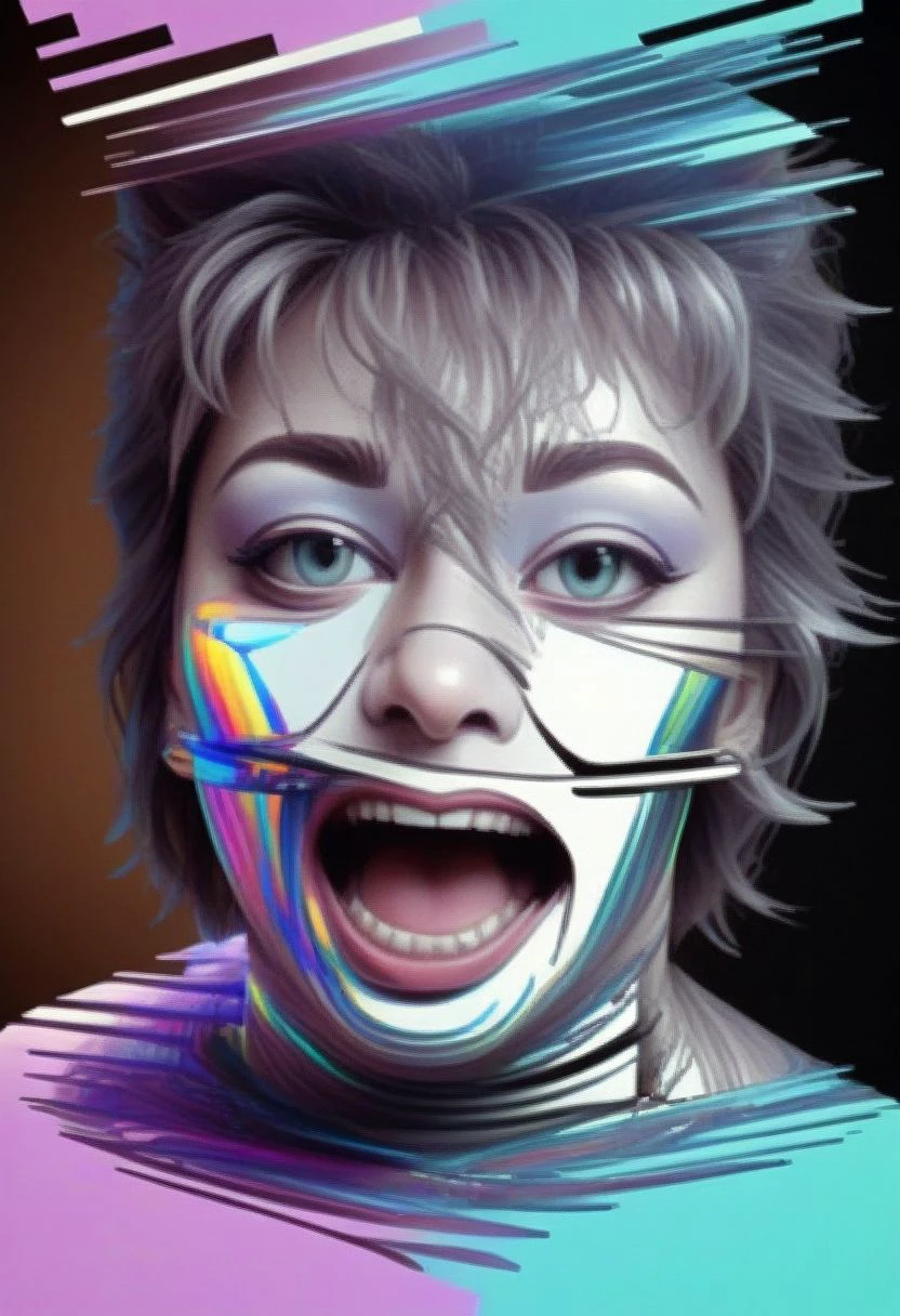 krap! face of a famous singer or the image of a cat or the image of my mom?, glitch, you must improve this, krap, krappy art!, pixeled glitched can we say masterpiece? epic? normal? or just krap?