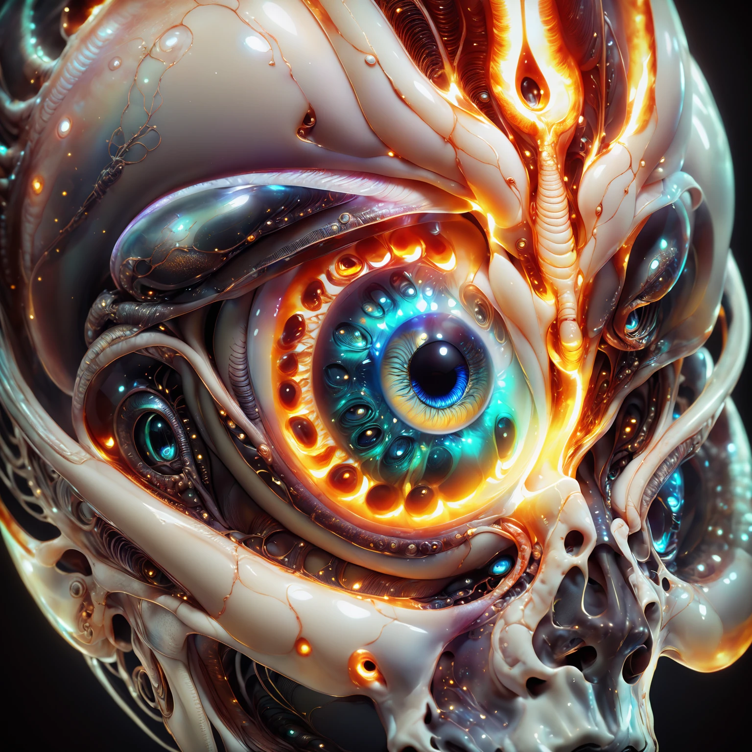 <lora:aiai-DiscoFire-XL1-v1-captions:0.75> aiai-DiscoFire style anatomical study of alien eyeballs, macro shot, science and experiments, internal illumination, art by hr giger and national geographic, high quality, 8K Ultra HD, masterpiece, best quality