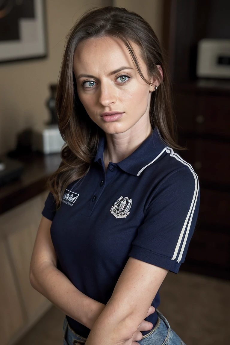 photo of N4t4sh4St4rr_HM-135, a woman, perfect hair, (modern photo), wearing polo shirt and khakis, 150mm medium telephoto (analog, cinematic, film grain:1.3), Martian Weather Station, Outpost studying Martian atmosphere, weather patterns, and climate change., detailed eyes, professional pose, (epiCPhoto), (looking at viewer:1.1), (cinematic shot:1.3), (soft style lighting), OverallDetail