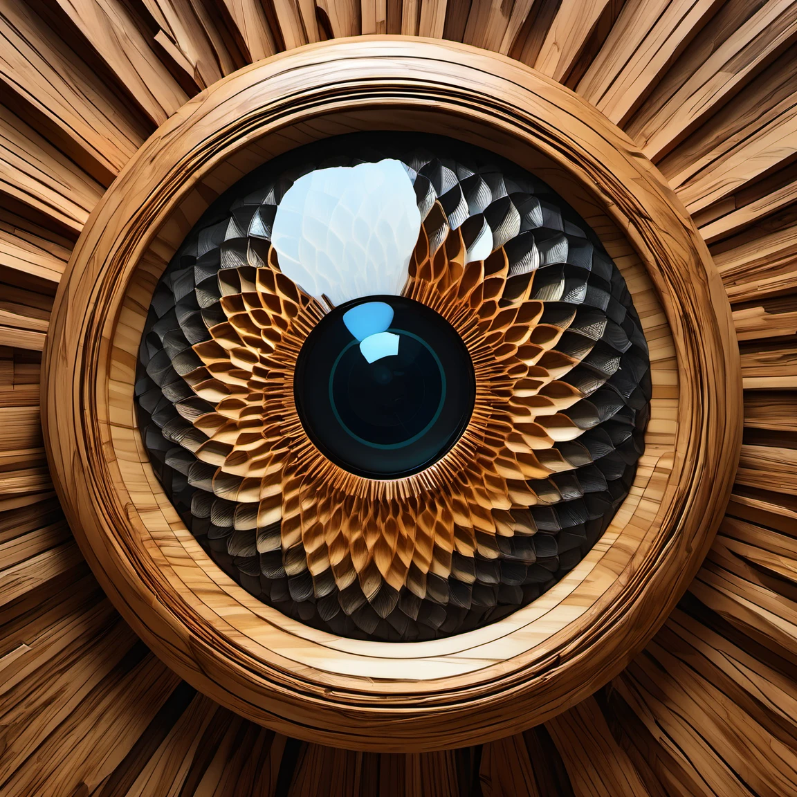 woodenart,wooden,<lora:woodenart:1>, illustration, fisheye lens, high contrast, highly detailed, sharp focus, digital painting, 3 d art, illustration, trending on artstation