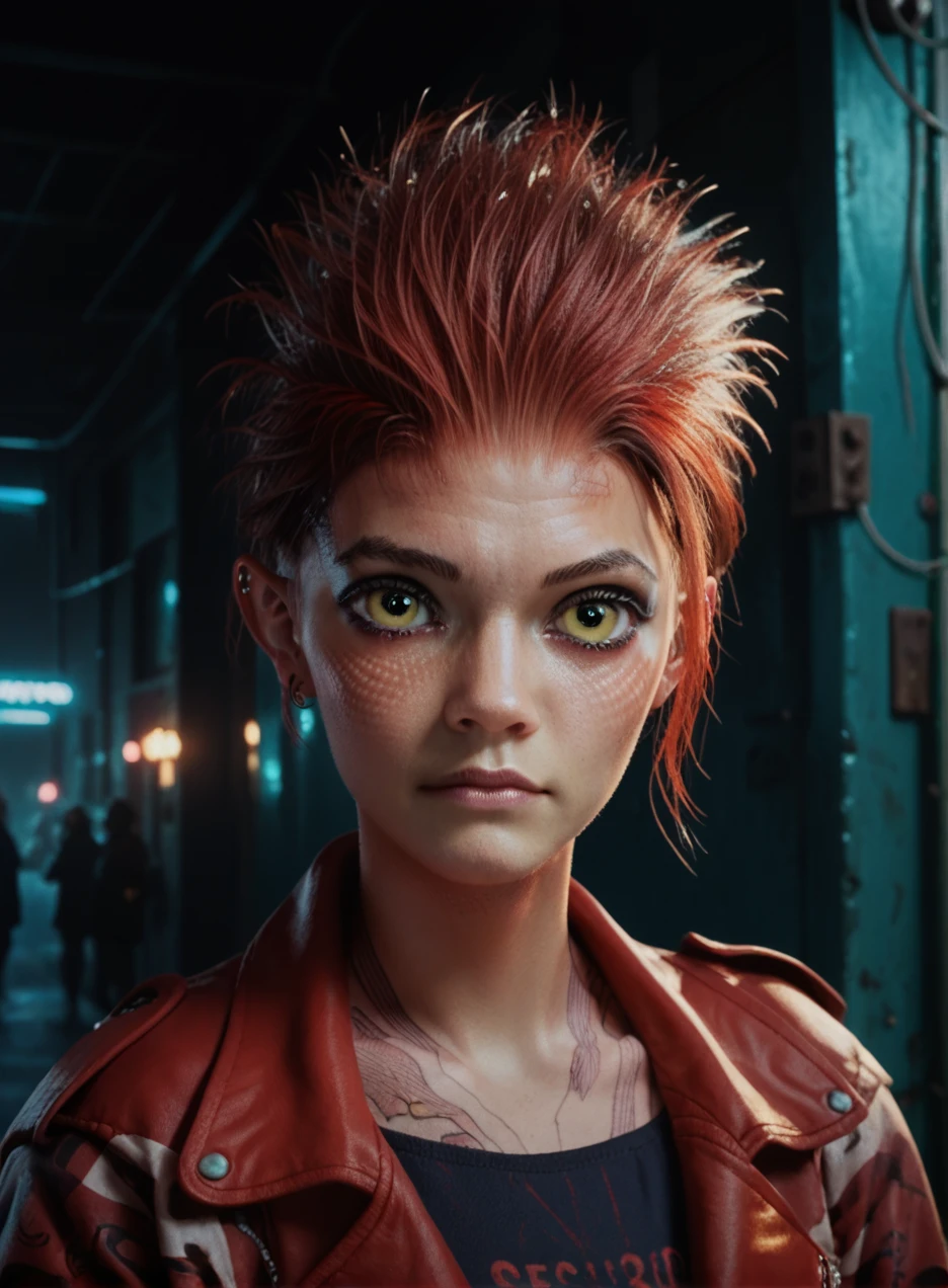 <lora:Art3mis:0.8> art3mis, portrait, 1 girl, looking at the viewer, red hair, jacket, neo, cyberpunk, neon, night, closed mouth
sharp focus, score_9, score_8_up, score_7_up, score_6_up, score_5_up, score_4_up