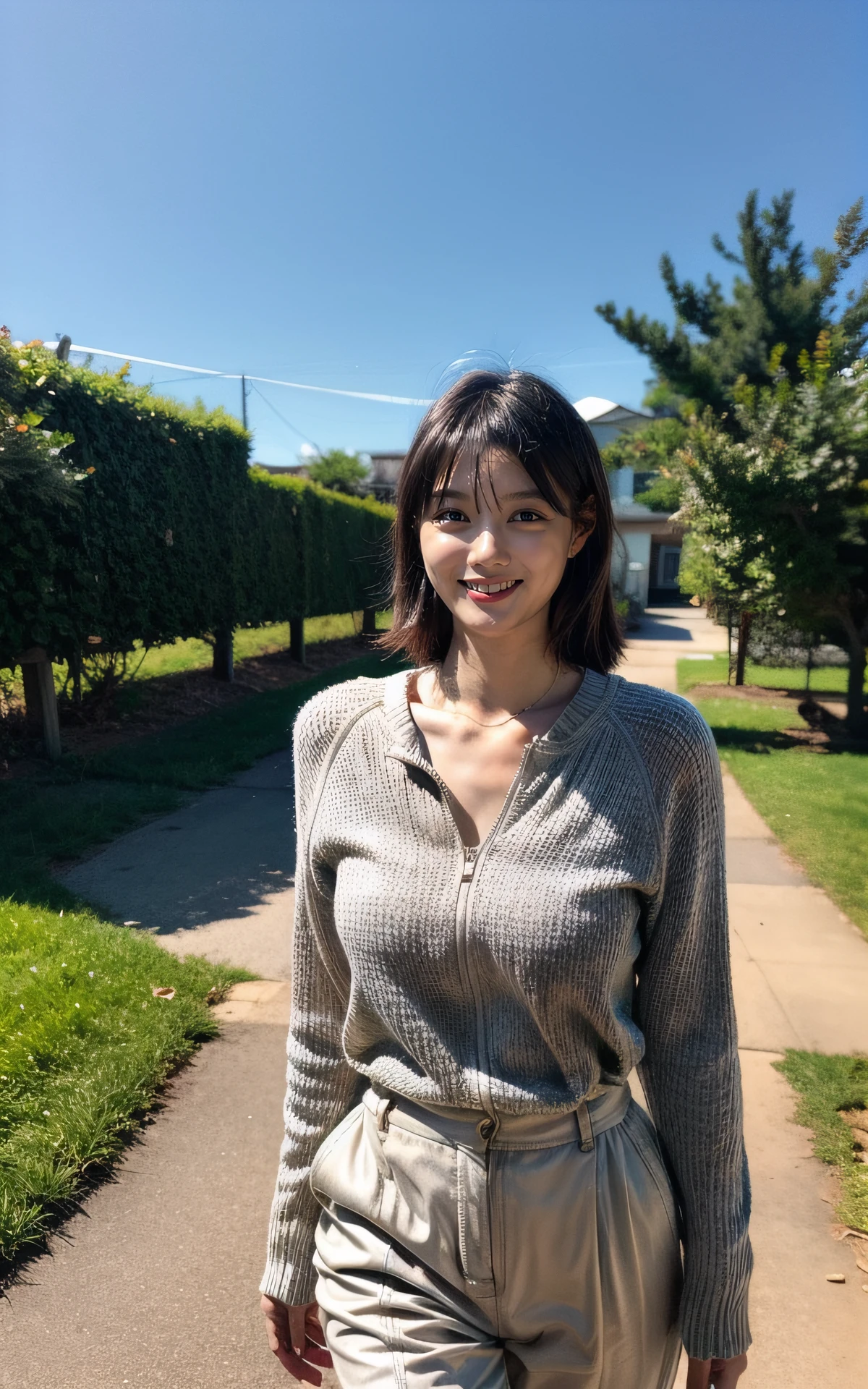 (smiling:1.2), (fullbody:1.2), (realistic), (hyperrealism), (photorealistic:1.4), 1girl, looking at the viewer, eye makeup, detailed eyes, detailed face, (upper body:1.2), detailed background, walking at the streets, sunset, (windy:1.2) z1pp3rsw3at3r,, sleeves past wrists, zipper sweater <lora:more_details:1> <lora:forehead_slider_v2:-2> <lora:zoom_slider_v1:-6> <lora:Kim_YoojungV1:1> B_YoojungV1 1girl