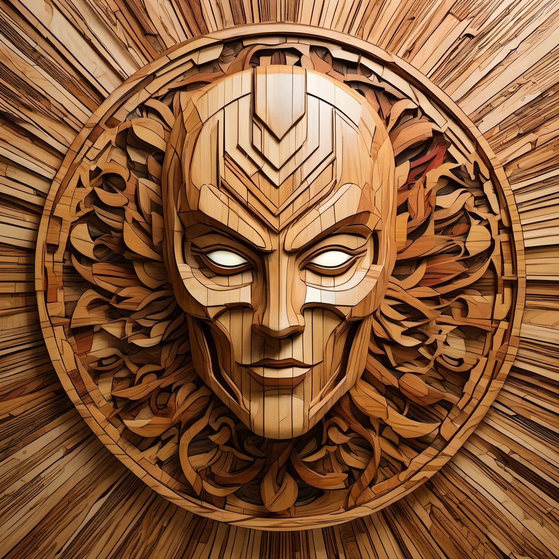 woodenart,wooden,<lora:woodenart:1>, Retro style artwork, comic book art, high details, comic book cover, symmetrical, vibrant colors