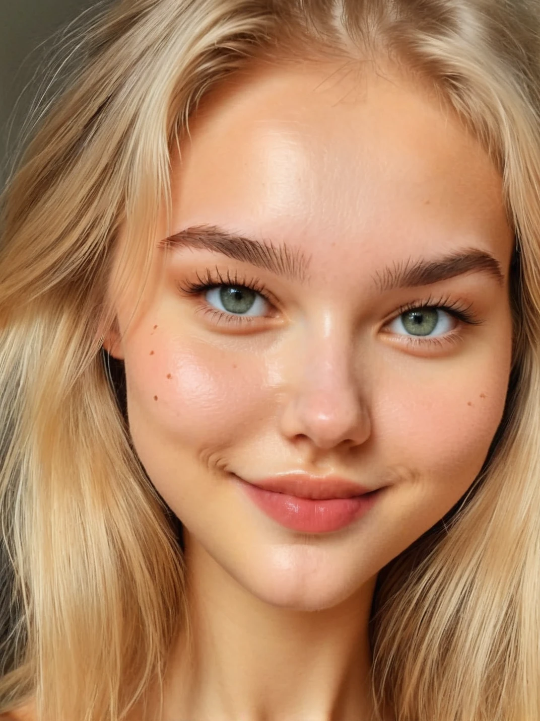 neysasynth, portrait, realistic, smile, smiling