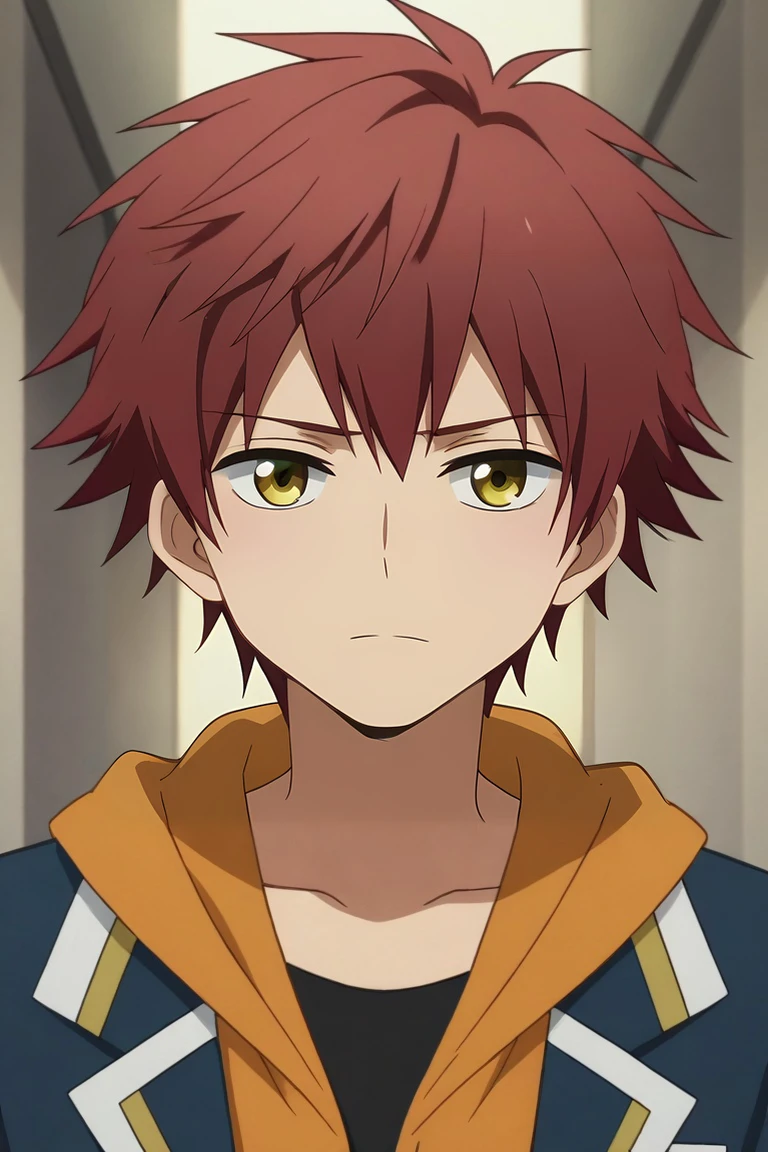 score_9, score_8_up, score_7_up, , rating_safe, intricate details, anime screencap, anime coloring, , , , 1boy, solo, male focus, <lora:theo_hamatora_pony:0.92>, theo_hamatora, red hair, yellow eyes, short hair, hood, hoodie, , , <lora:sdxl_lightning_8step_lora:1>