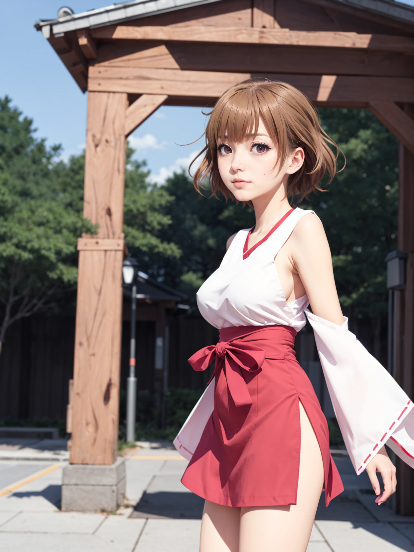 masterpiece, best quality,
cel shading, anime coloring,
sketch, rough lines,
1girl,solo,
<lora:sakurakagurazaka.sd15.v1:0.4>
sakura kagurazaka, surprised, 1girl, solo, miko, exorcist outfit,
pink eyes
standing, upper body,
shrine,outdoors,