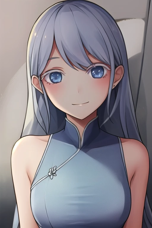 (masterpiece:1.4、top-quality、illustration)、(character focus、,cowboy shot:1.3)、(from above:1.4),(1girl),(evil grin:1.3),(Beautiful eyes:1.4),cute face,blue eyes、(tareme:1.3)、(fox ears,fox tails),
),(stand:1.4),、(leaning forward:1.4),(breast hold),
(blue grey hair),(long hair:1.5)、
,(meadow:1.3),(sleeveless turtleneck china dress:1.5),
(blunt bangs),(sidelocks:1.3), (large breasts)、
、slender、