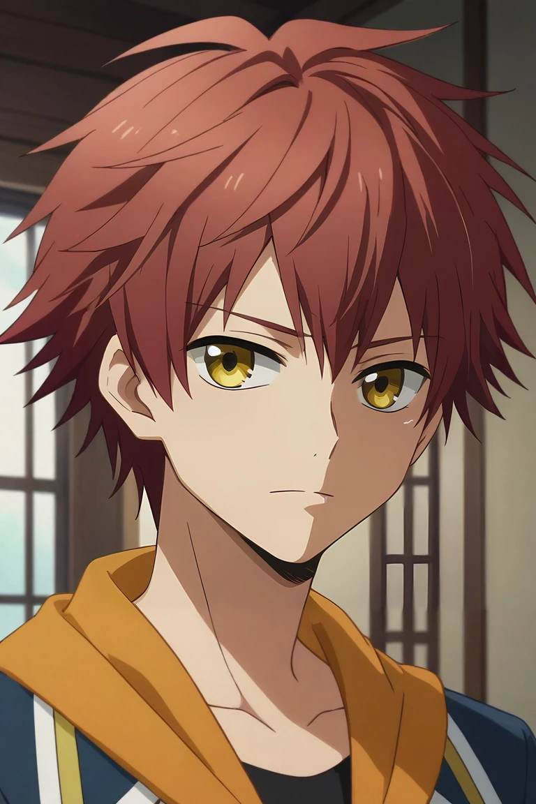 score_9, score_8_up, score_7_up, , rating_safe, intricate details, anime screencap, , official style, looking at viewer, , 1boy, solo, male focus, <lora:theo_hamatora_pony:0.86>, theo_hamatora, red hair, yellow eyes, short hair, , , , <lora:sdxl_lightning_8step_lora:1>