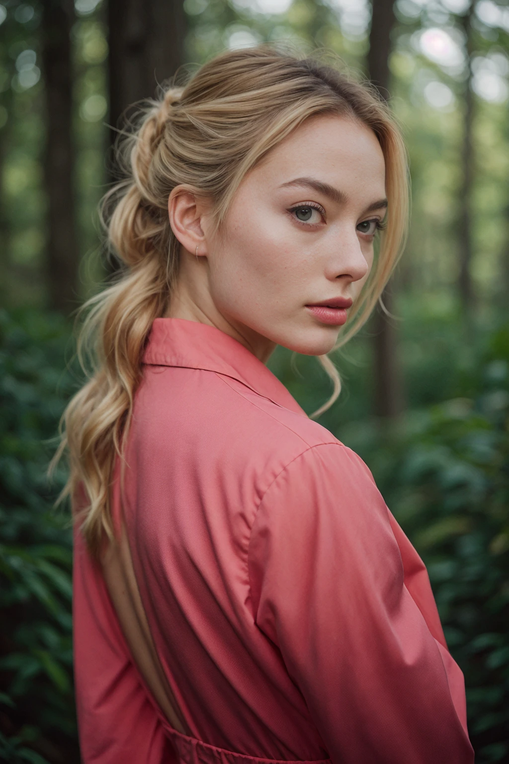 close up photo of a beautiful blond girl, (hair updo), (sulking), bomber jacket with midi dress
BREAK
in mountain, rocky peaks, dense forests, majestic
BREAK
pink bubblegum color theme by jingna zhang
BREAK
<lora:[AU]_-_Margot_Robbie:1>