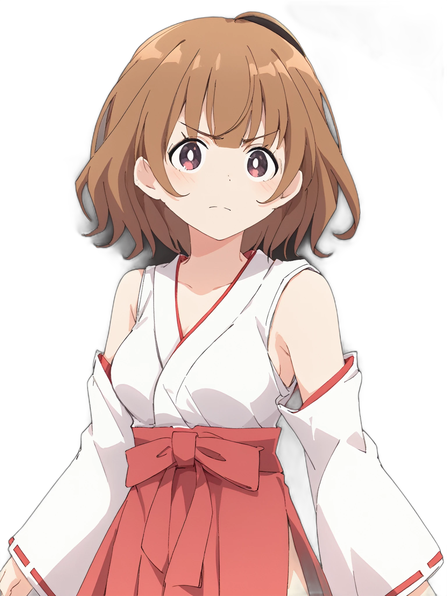 score_9, score_8_up, score_7_up,
anime coloring, cel shading,
1girl,solo,
<lora:sakurakagurazaka.pony.v2:0.8> sakura kagurazaka, miko, exorcist outfit,