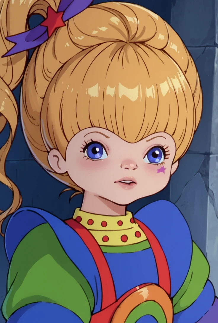 score_9, score_8_up, score_7_up, score_6_up, source_anime, highly detailed, detailed eyes, BREAK, Rainbow Brite as an adult, facing viewer, <lora:Rainbow Brite 0.5B-20:1>