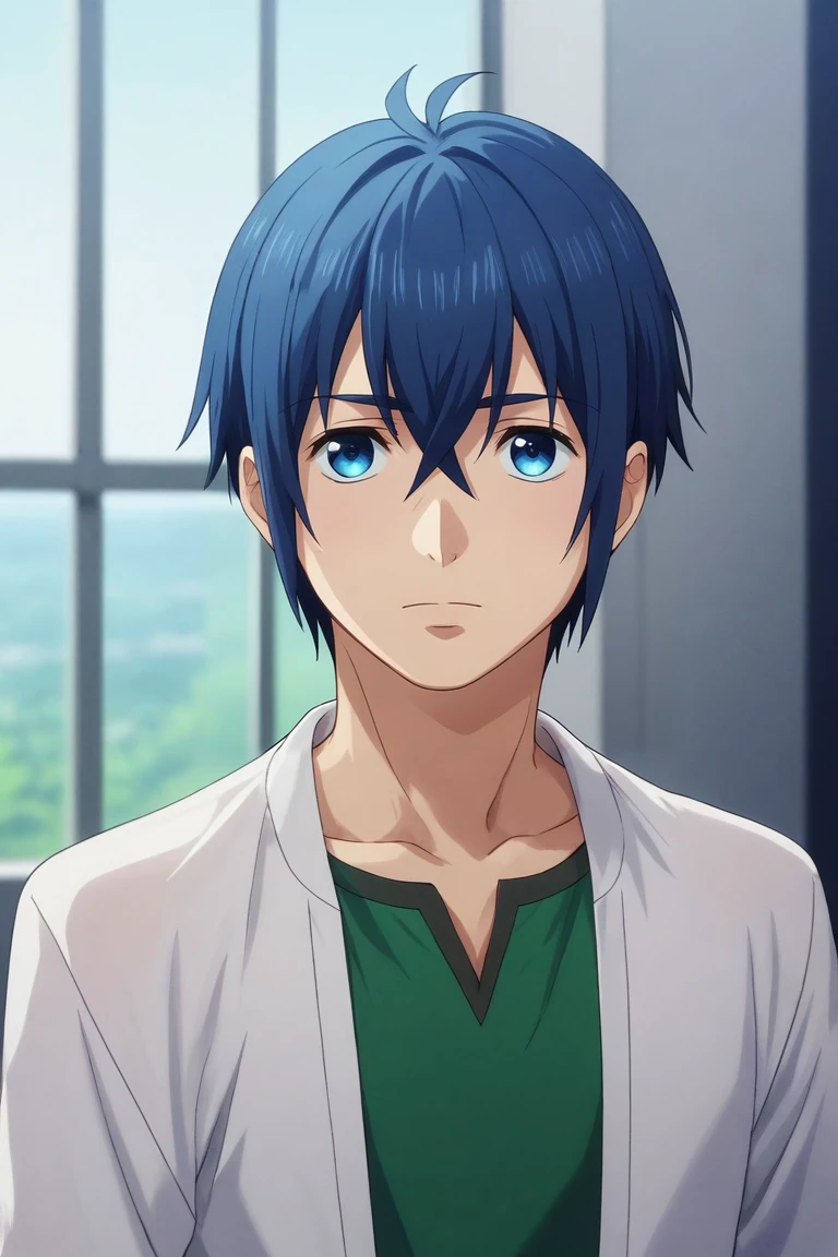 score_9, score_8_up, score_7_up, , rating_safe, , (photorealistic:0.6), looking at viewer, depth of field, 1boy, solo, male focus, <lora:reito_mizuhara_pony:0.84>, reito_mizuhara, blue hair, blue eyes, short hair, hair between eyes, , , <lora:sdxl_lightning_8step_lora:1>