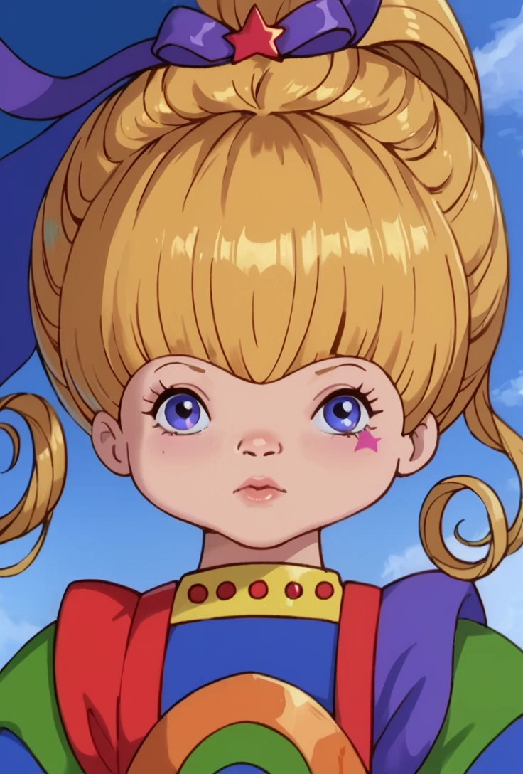 score_9, score_8_up, score_7_up, score_6_up, source_anime, highly detailed, detailed eyes, BREAK, Rainbow Brite as an adult, facing viewer, <lora:Rainbow Brite 0.5B-20:1>