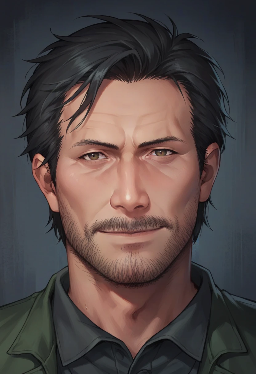 score_9, score_8_up, score_8, source_anime, 1boy, <lora:SebastianCastellanos:0.75> ,solo, facial hair, beard, brown eyes, black hair, short hair, portrait, smile
dungeon background,