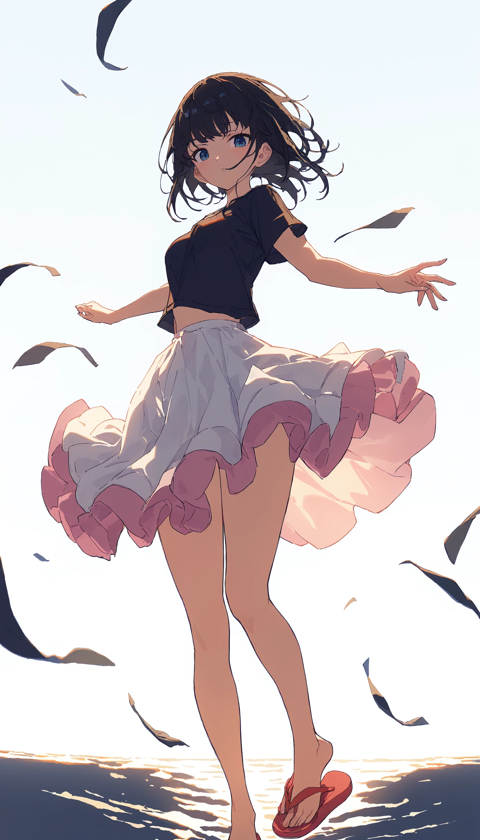 1girl,[hyuuga azuri | kamo kamen, mamyouda | kurasawa moko, maccha \(mochancc\)],
solo,nihongami,flip flops,tutu,cowboy shot,looking at viewer,wind,cropped arms,<lora:hair in mouth_XL_bx-v1.05:1>,
masterpiece,best quality,great quality,newest,recent,absurdres,