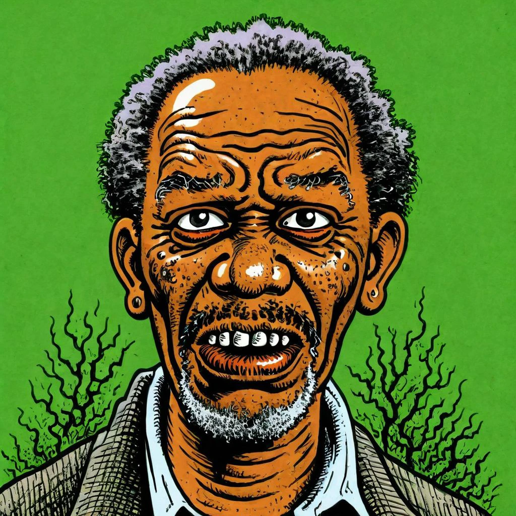 Rough hand drawn color sketch in (rcrumb:1.7) style,
Morgan Freeman in a Horror scene,
<lora:RCrumb_Style_XL_LyCoris_v1.5.2:0.75>