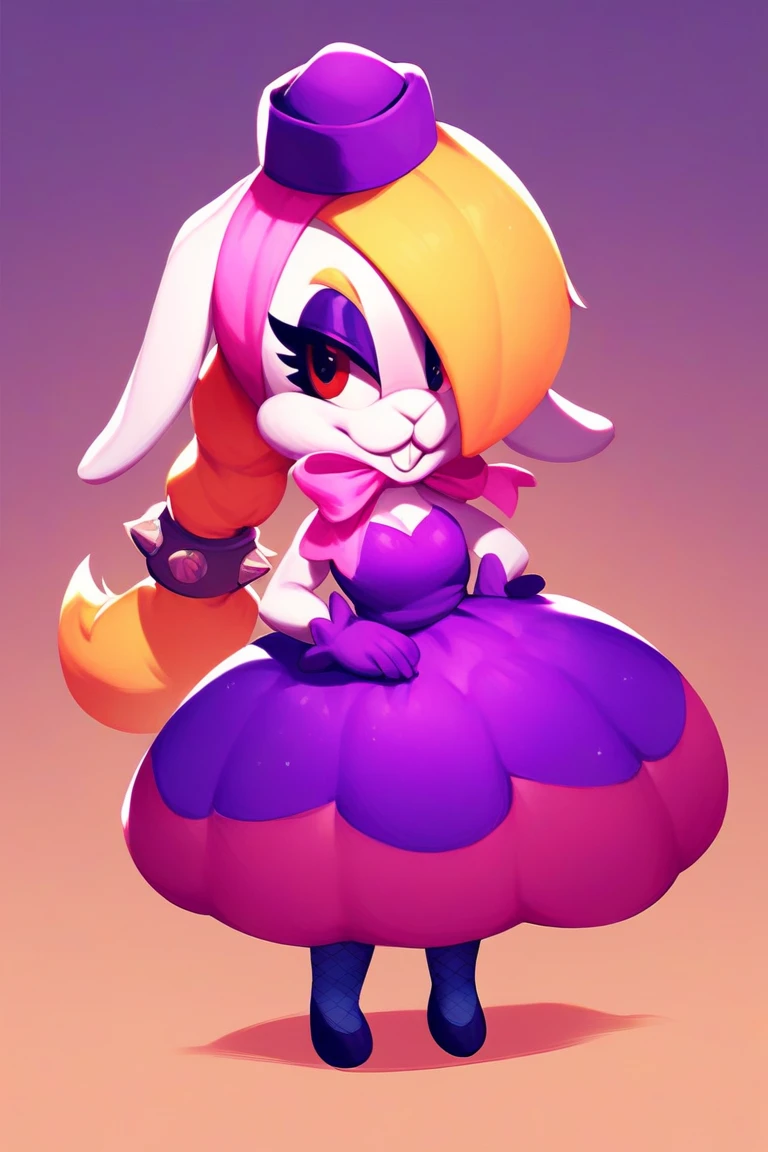 score_9, score_8_up, score_7_up,score_6_up, score_5_up,  , score_6_up,
 (harriet_odyssey, bunny,(tiny purple fez hat), 1girl, blonde hair, hat, solo, dress, bunny female, long hair, red eyes, ,)<lora:EMS-405399-EMS:1.000000>