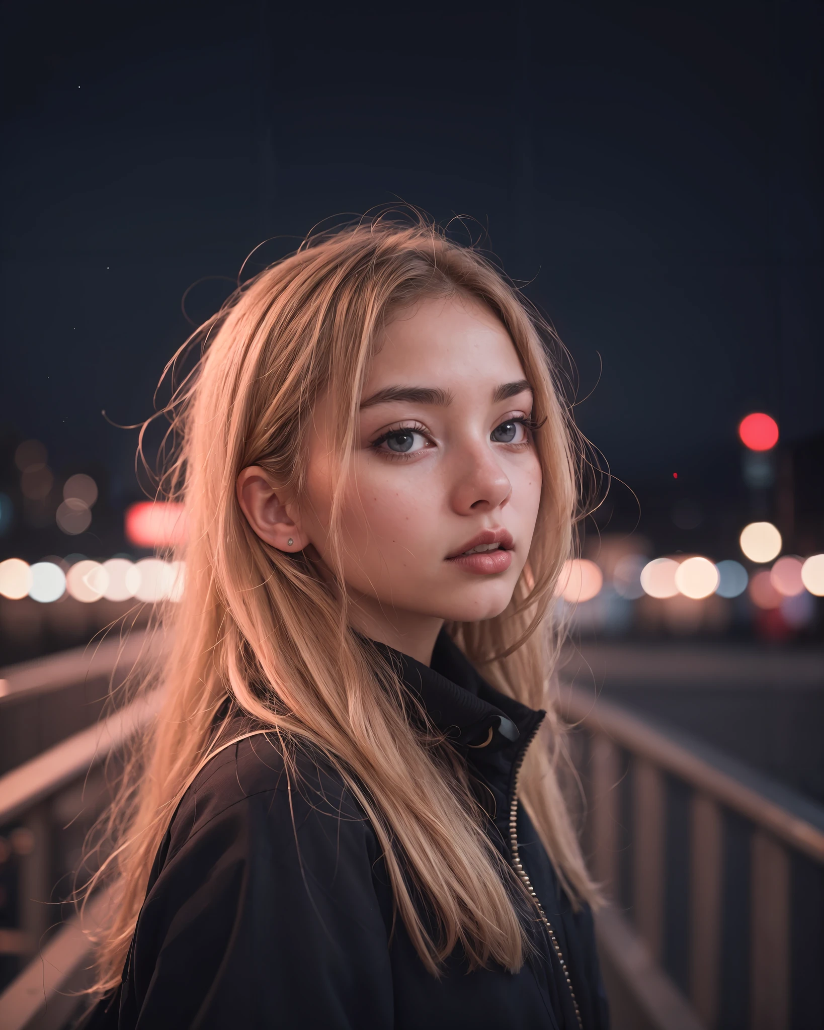 1girl, blonde hair, blurry, blurry background, city lights, depth of field, lips, net, night sky, photo background, polaroid_style, solo, solo focus
<lora:Polaroid_Vision:0.7> polaroid_style