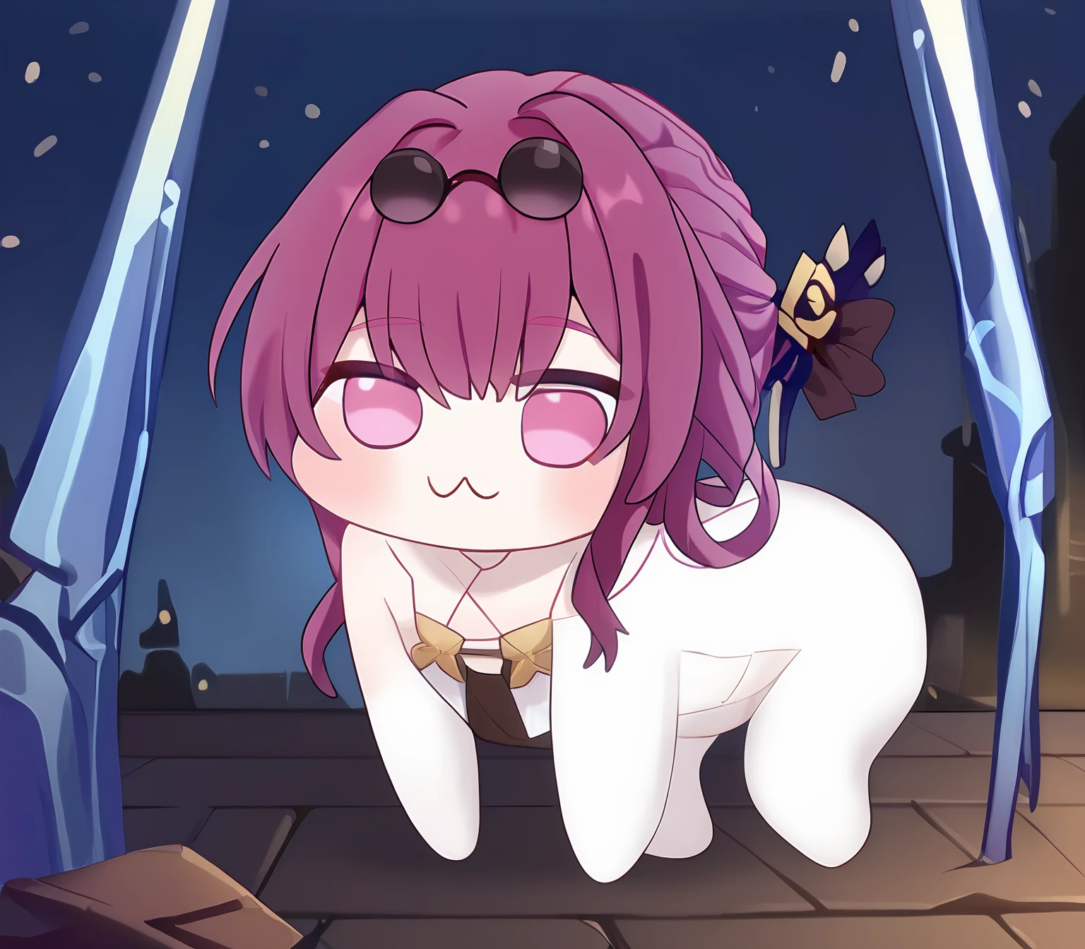 score_9,kafka \(honkai: star rail\), doro, creature, chibi, :3,no humans, solid circle eyes, no pupils, white skin
<lora:pony_char_kafka_(honkai_star_rail)-000006:1> <lora:Doro_X_PDXL_V1:1>