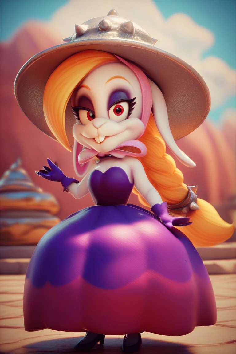 score_9, score_8_up, score_7_up,score_6_up, score_5_up, 3d, pixar, disney, cartoon, (harriet_odyssey, bunny,metal_hat, 1girl, blonde hair, hat, solo, dress, bunny female, long hair, red eyes, ,)
BREAK
( )<lora:EMS-405399-EMS:1.000000>