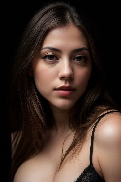 DEN_madeleine_steamgirl,
((headshot:1.2) portrait on a (plain black background:1.2), (headshot:1.2), (face focus:1.1), (facing the camera:1.2), Head in the centre, (eye contact:1.3), (intense stare:1.1), mouth open, (facing straightforward:1.2), (forward facing:1.1), Head, face, Head focus, Head tilted down, looking slightly up at the camera:1.2),
bokeh, f1.4, 40mm, photorealistic, raw, 8k, textured skin, skin pores, intricate details  <lora:epi_noiseoffset2:1>, epiCRealism