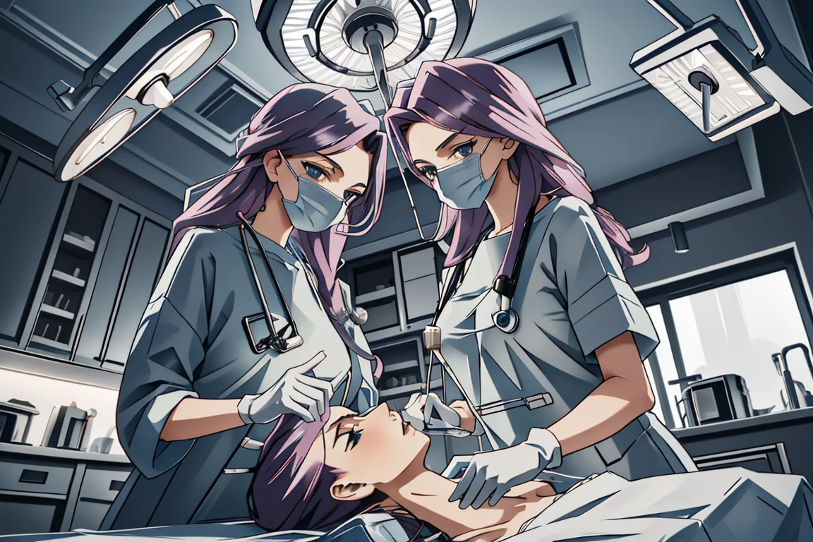 (RAW photo, best quality,facing the viewer,from front), operating room, overhead surgical light,blurred background, focused, dithering,backlighting,
 <lora:CM_Scene_Surgery_Homemade_V2.0-000007:0.85> scene_homemadesurg, surgical mask, multiple girls, intravenous drip, doctor,
 <lora:cornelia_li_britanniaV2:0.7> cornelia_li_britannia, large_breasts