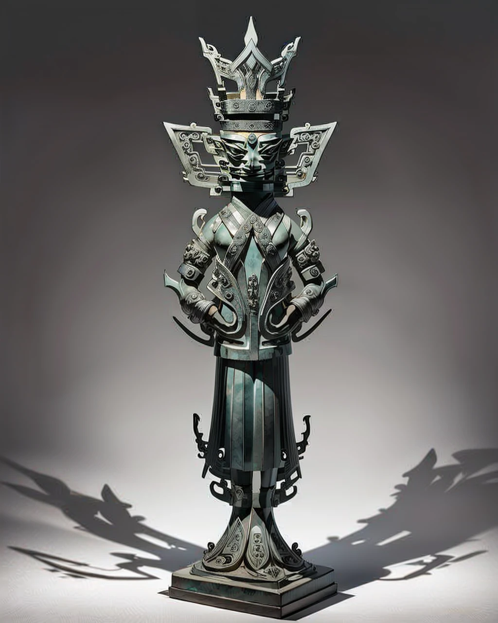 best quality,masterpiece,highly detailed,ultra-detailed, 
statue, 
 <lora:neg9V2_last:0.5>  
 <lora:sanxingdui:1.4>sanxingdui,