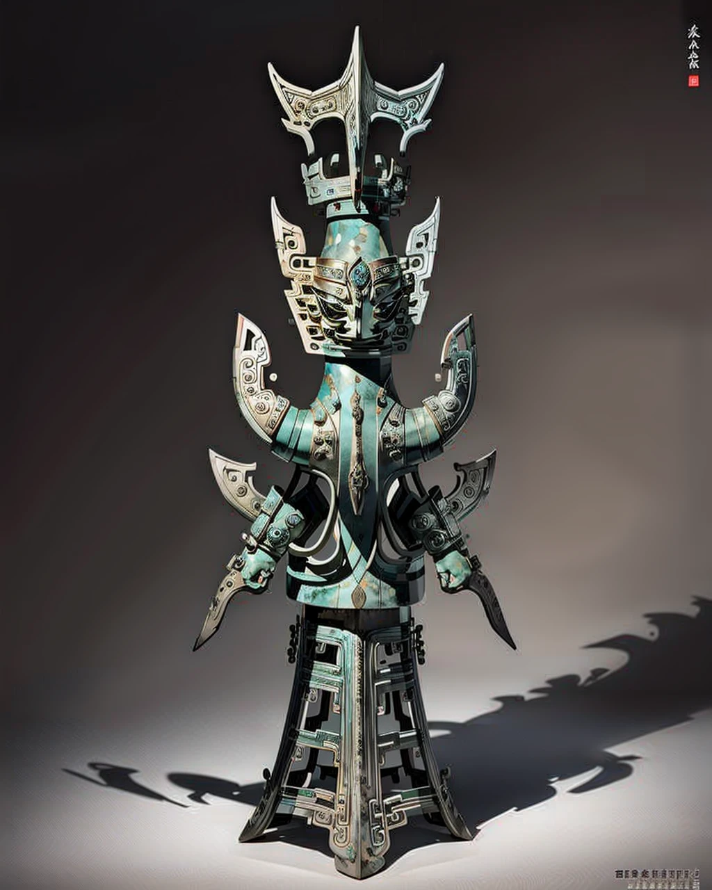 best quality,masterpiece,highly detailed,ultra-detailed, 
 <lora:neg9V2_last:0.5>  
 <lora:sanxingdui:1.4>sanxingdui,