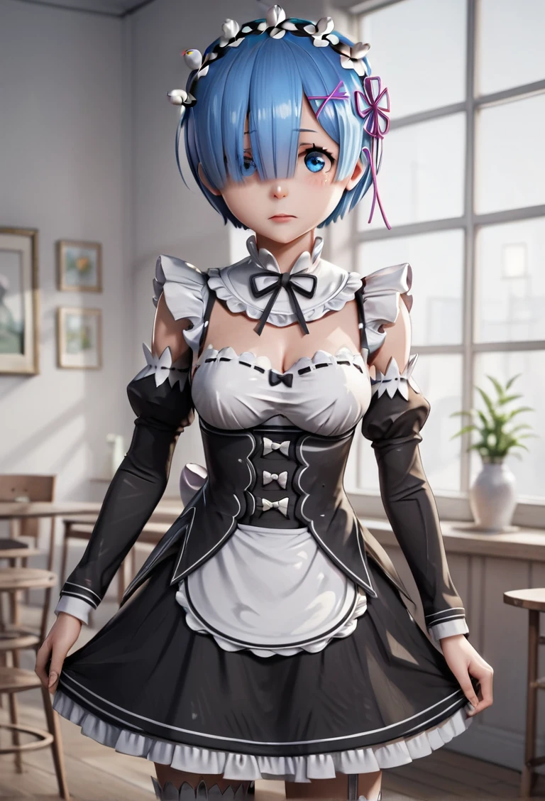 source_anime, unreal_engine, 3d render, 1girl wearing maid outfit, rem, re zero, <lora:Unreal_Engine_Style_Pony:0.8>, score_9, score_8_up, score_7_up,