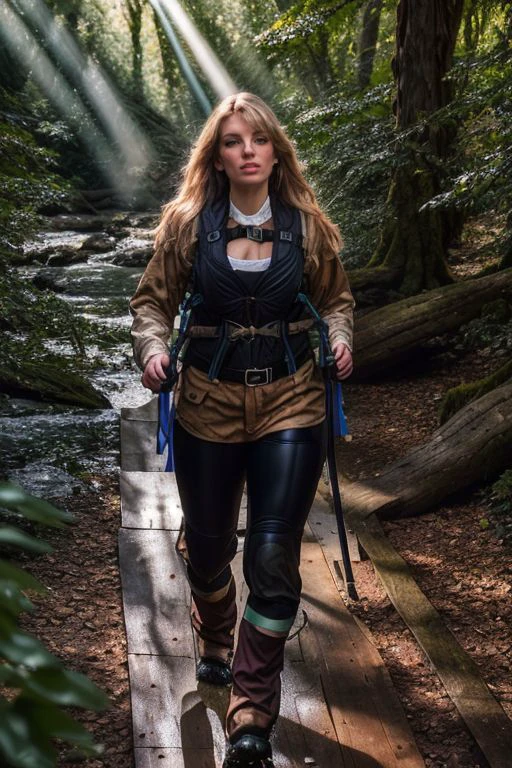 DEN_amy_wilder,
(walking by a river in a rich atmospheric (woodland forest:1.2) wearing (hiking gear:1.3), (god rays:1.3), (atmospheric:1.1), scenic:1.2)
bokeh, f1.4, 40mm, photorealistic, raw, 8k, textured skin, skin pores, intricate details  <lora:epi_noiseoffset2:1>, epiCRealism <lora:ClothingAdjuster3:-1>